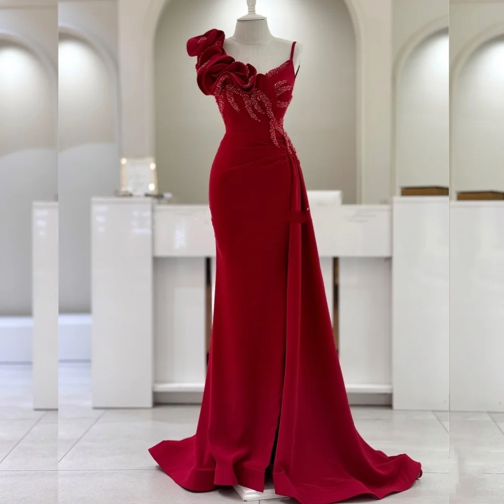 

Джерси в китайском стиле по индивидуальному заказу, расшитые блестками, плиссированные трубы, милые длинные платья, подходящие для случая на заказ