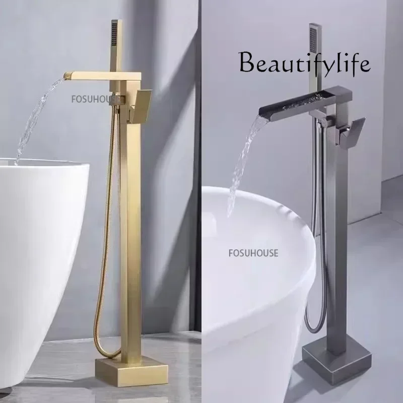 

NEW Floor Mounted Bathtub Faucet Set Hotel Homestay Luxury Bathtub Faucet Hot And Cold Shower Bathtub Mixer Tap Standing Waterf