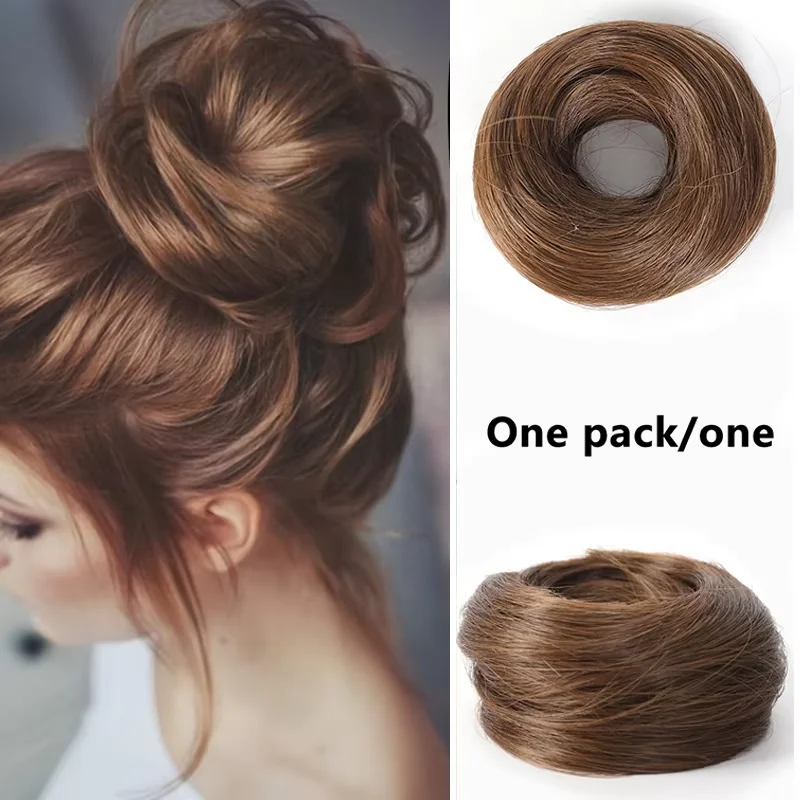 Messy Bun Hair Piece Straight Chignon Extension