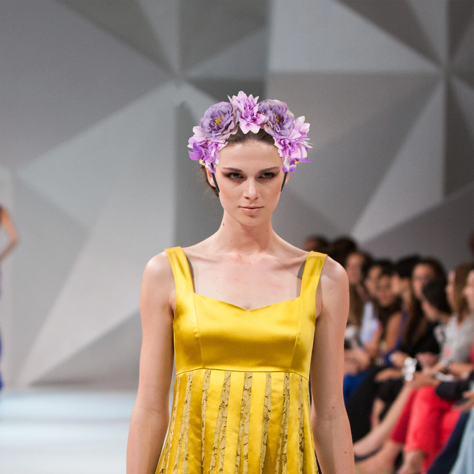 

Повязка на голову с имитацией цветка, винтажная повязка на голову с цветочным принтом пиона, вечерние повязки на голову для выпускного вечера, чаепития, женские аксессуары для волос с цветами