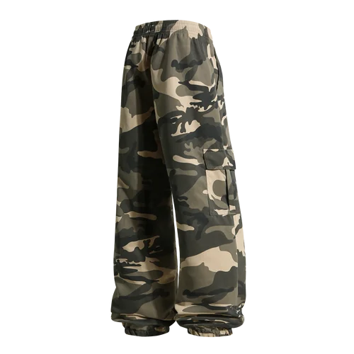 Imagen 2 del producto Pantalones Cargo de camuflaje para hombre, pantalones de chándal para exteriores, pantalones largos agrupados, pantalones informales de otoño con múltiples bolsillos, ropa de trabajo duradera, pantalones masculinos