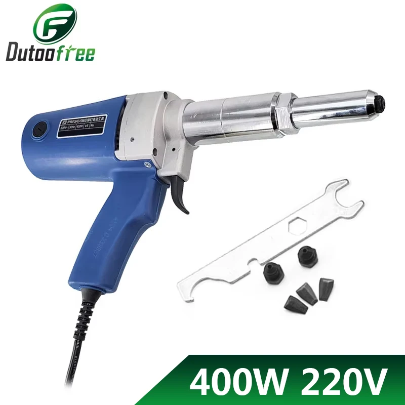 

400W 220V Electric Riveter Gun Industrial Grade Electric Blind Rivet Gun Pneumatic Tools Electricity Nail Gun Rivet Tool 7000N