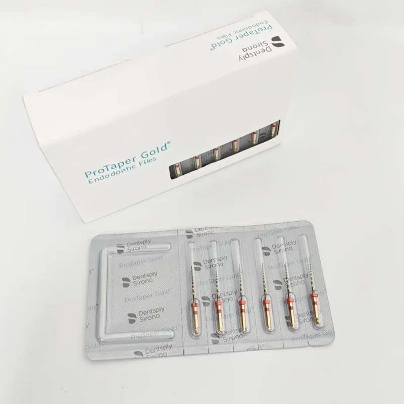 

6cps/Set Dentsply And Sirona Protaper Golden Super Rotary Files Golden Heat Activation Flexible Engine Files Rotary Drill Bit