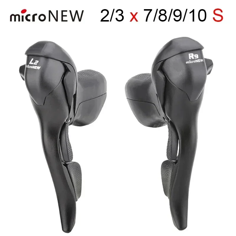 

MicroNEW Road Bike Twin Lever 2x10 Speed 3x10 Shifter 7 8 9 10Speed Shifter Bike Derailleur Kit for Shimano Bicycle Accessories