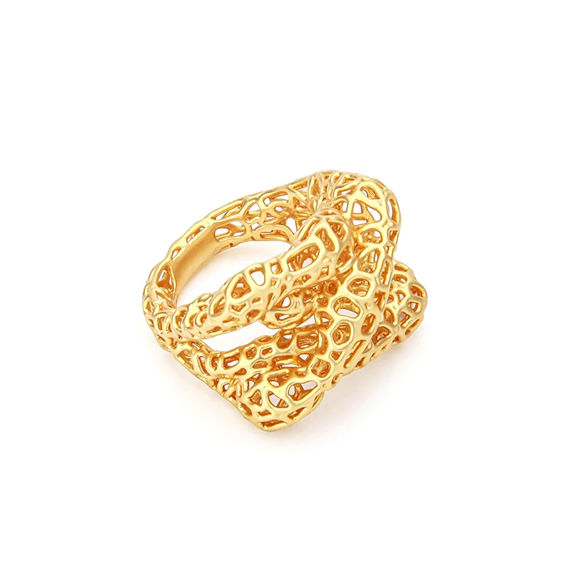 IVOG Hollow Out Irregular Design Ring For Women Light Luxury Ring Fashion Jewelry Official Flagship Store