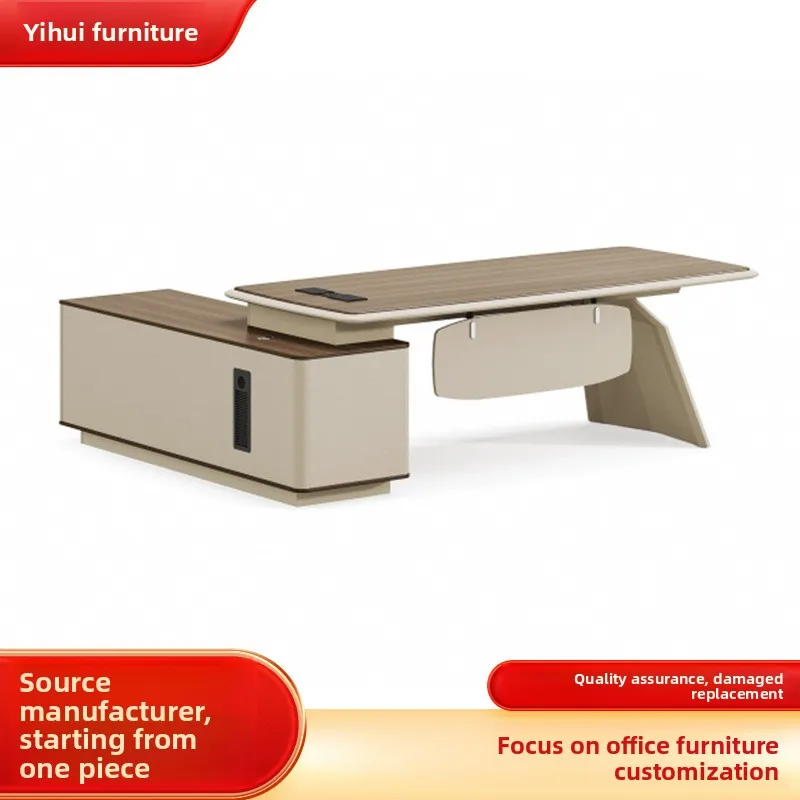 custom.Modern and Fashionable Executive Desk Large and Luxurious Manager Office Computer Desk Simple and Stylish Middle Des 6