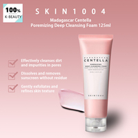 SKIN1004 Madagascar Centella, Poremizing Deep Cleansing Foam 125ml,Rich Lathering Foam,Deep Cleansing,K-Beauty,Korean Makeup