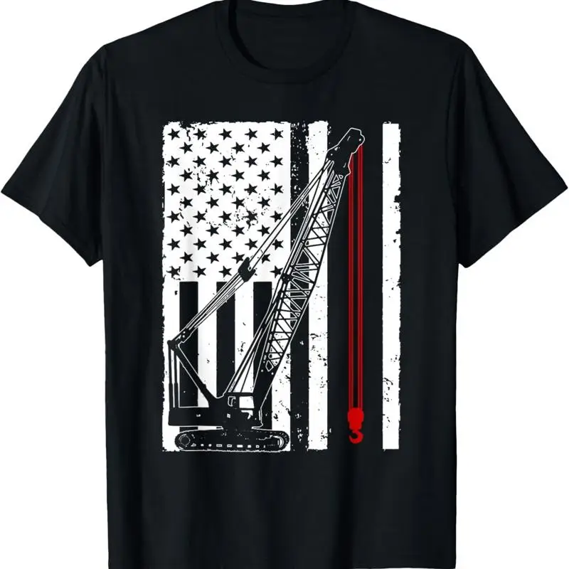 Crane Operator Design For Men US Heavy Equipment Lover T Shirt