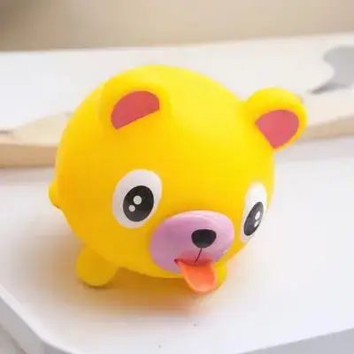 ตุ๊กตาหมีการ์ตูนบีบคลายเครียด ของเล่นบีบลิ้นสัตว์ บีบคลายความเครียด ของเล่นเสริมพัฒนาการเด็ก บีบลิ้น