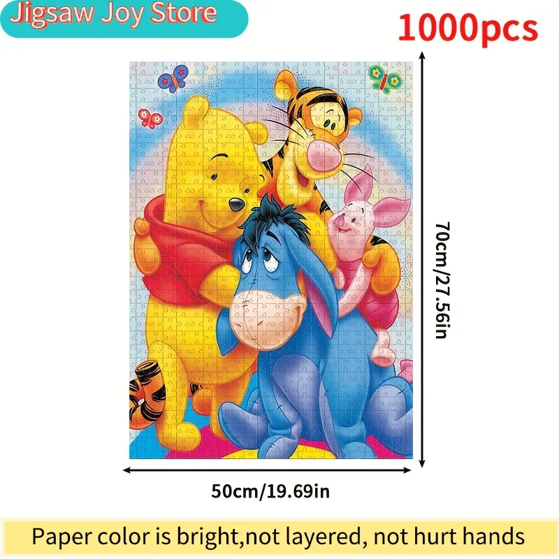 1000 Teile Winnie Puuh, Tigger, Maultier, I-Ah Puzzle - Offizielles Geburtstags-/Weihnachtsfeier-Spiel, Großes Puzzle für Erwachsene