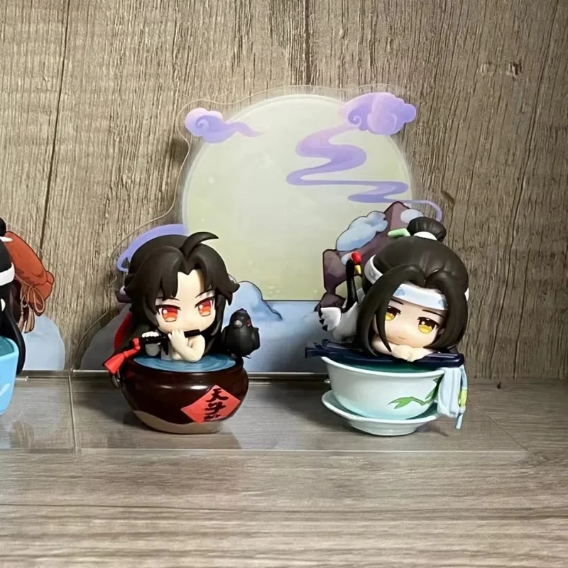 Hot Modaozushi Figure Toys Patriarch Of Magic Dao Summer Song Q Version Pvc Model Decoration Wei Wuxian Lan Wangjji Toys Doll