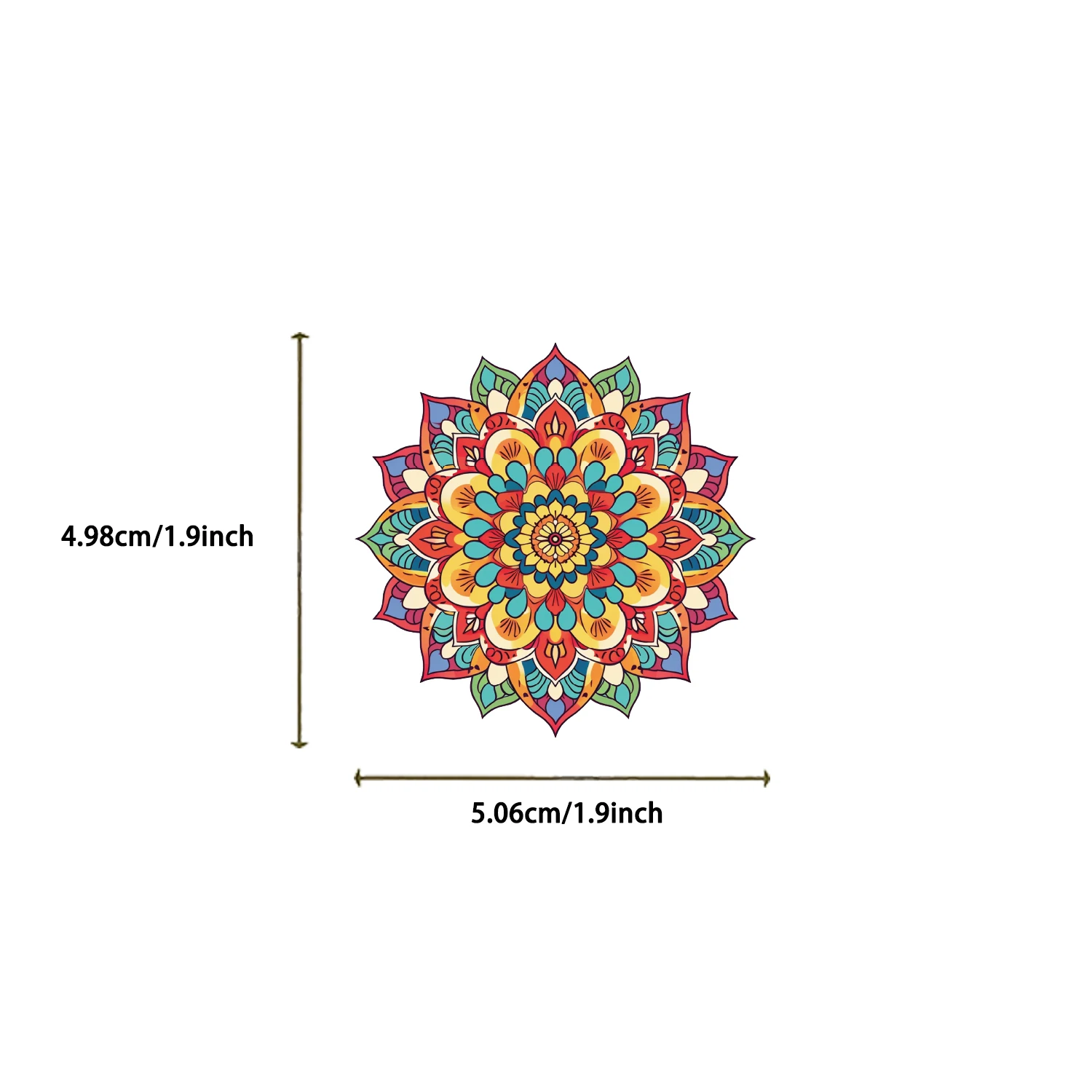 50/100PCS Vibrant Mandala Stickers Waterproof Vinyl Stickers for Laptops, Water Bottles, Books, Guitars, Cars, Phones