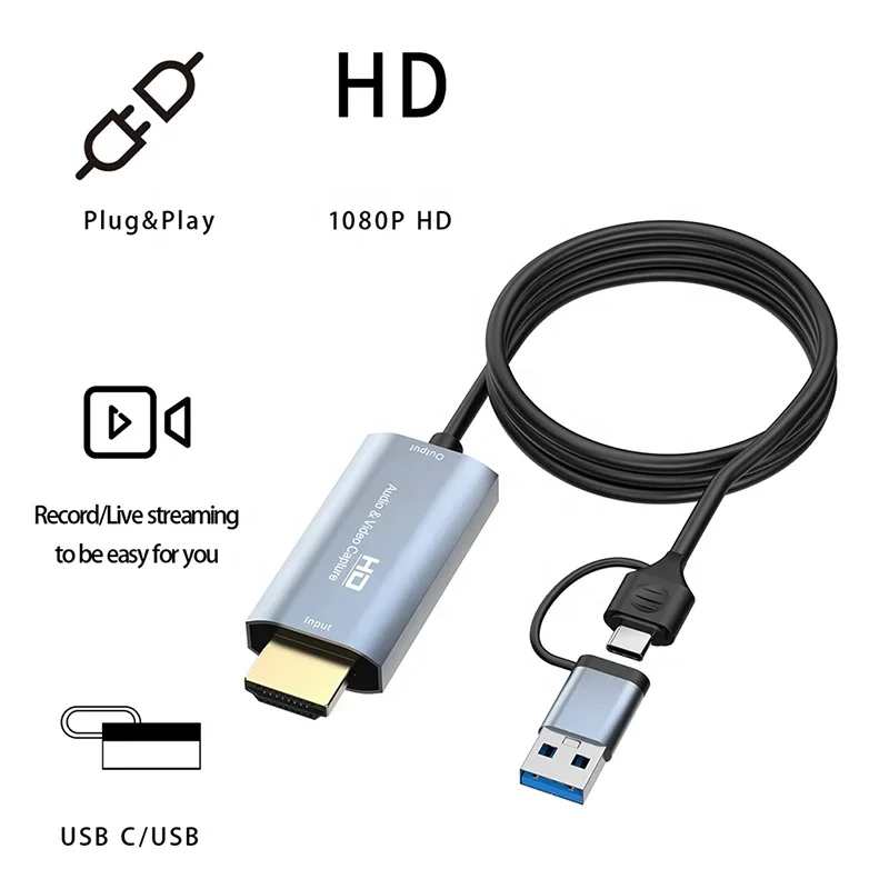 2023 New 4K 60Hz 1080P 60fps HD MI HDTV HD Video Game Converter Capture Card USB 3.0 For Live Streaming