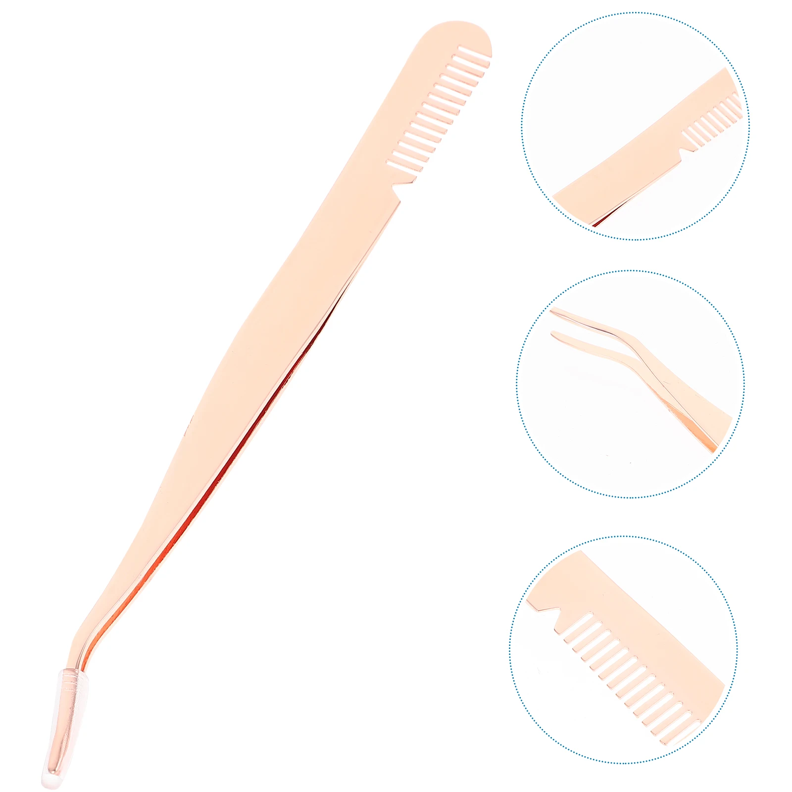 

2 Pcs Eyelash Curler Eyebrow Extension Tweezers Applicator for Extensions Stainless Steel Miss