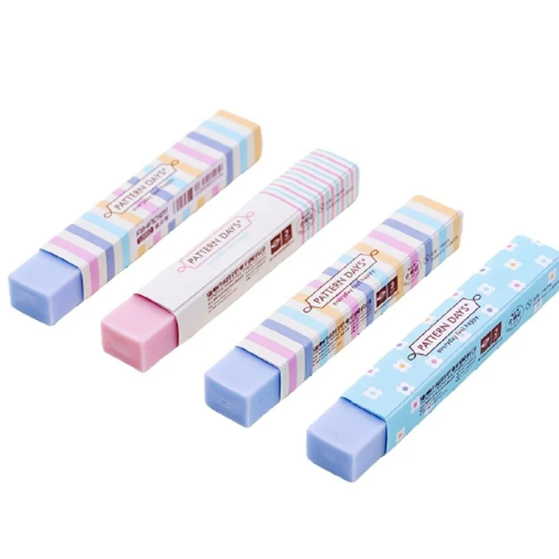 Rainbow Long Strip Eraser 5PCS Student Art Painting Pencil Rubber Candy Color Correction Stationery