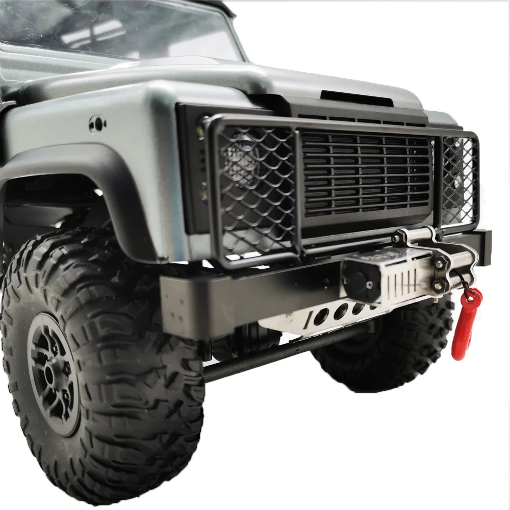 The New DIY Metal Front Rear Bumper Protection Board Winch for MN D90 D91 D99 MN99S 1/12 RC Car Upgrade Spare Parts