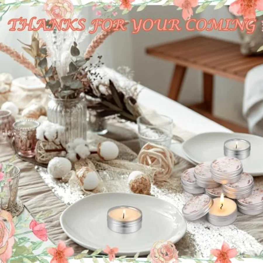 50 Pcs Beige Wedding Candles Gift Favors for Guests 1 Oz Lavender Scented Soy Wax Aromatherapy Candle Favors for Bridal Shower view 3
