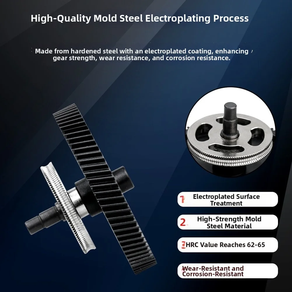 

Extruder Gear for BAMBU H2D with Hardened Steel Electroplated and Integrated Bearing Design for Reliable Performance
