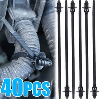 Car Wire Harness Clip Tie Fir Tree Mount Push Retainer Nylon Self-Locking Strap for Automotive Fender Bumper Loom Management Kit