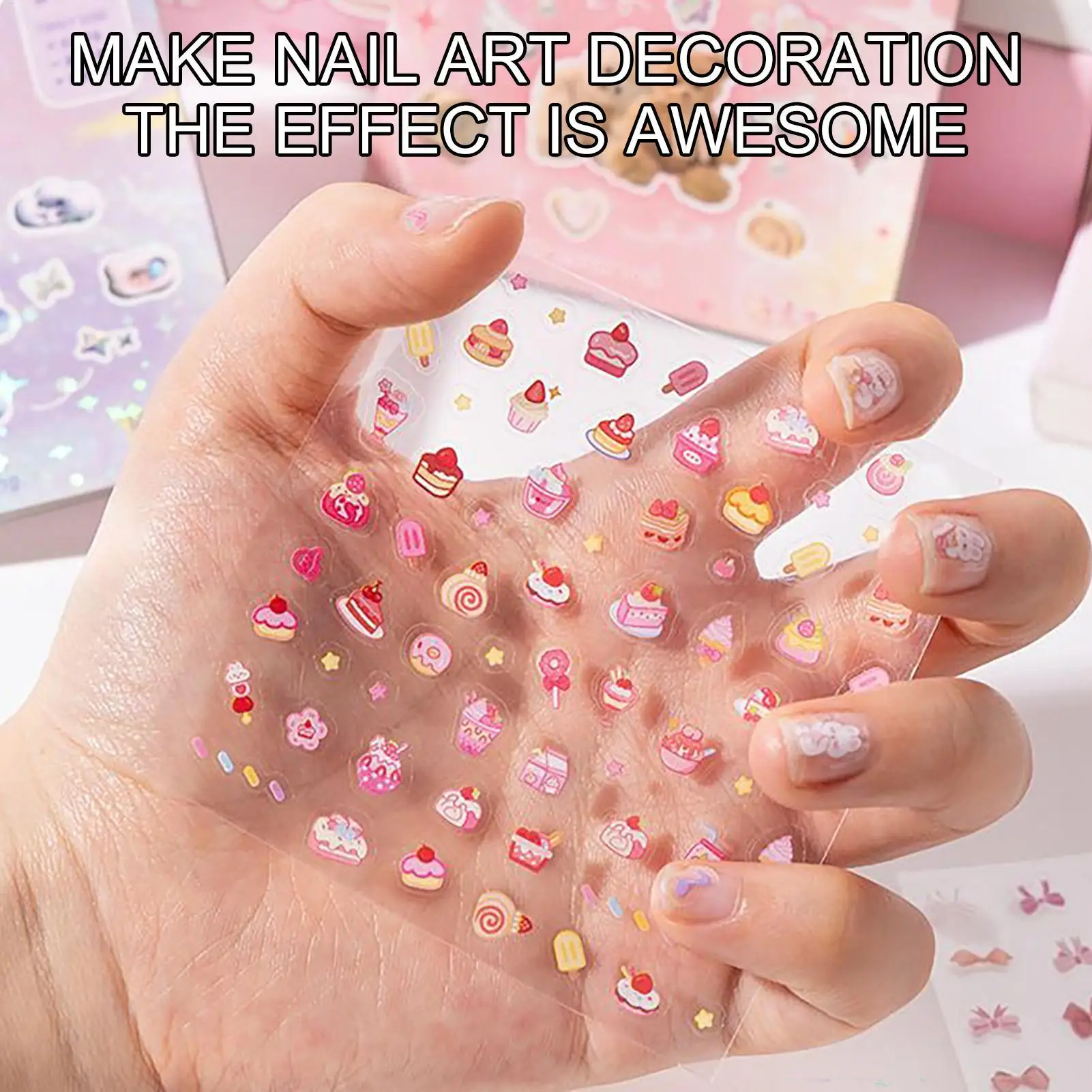 Scrapbook Stickers Decorative Water Bottle Decals Cartoon Adhesive Graphics For Crafting Projects Decorative Hand Account Decals