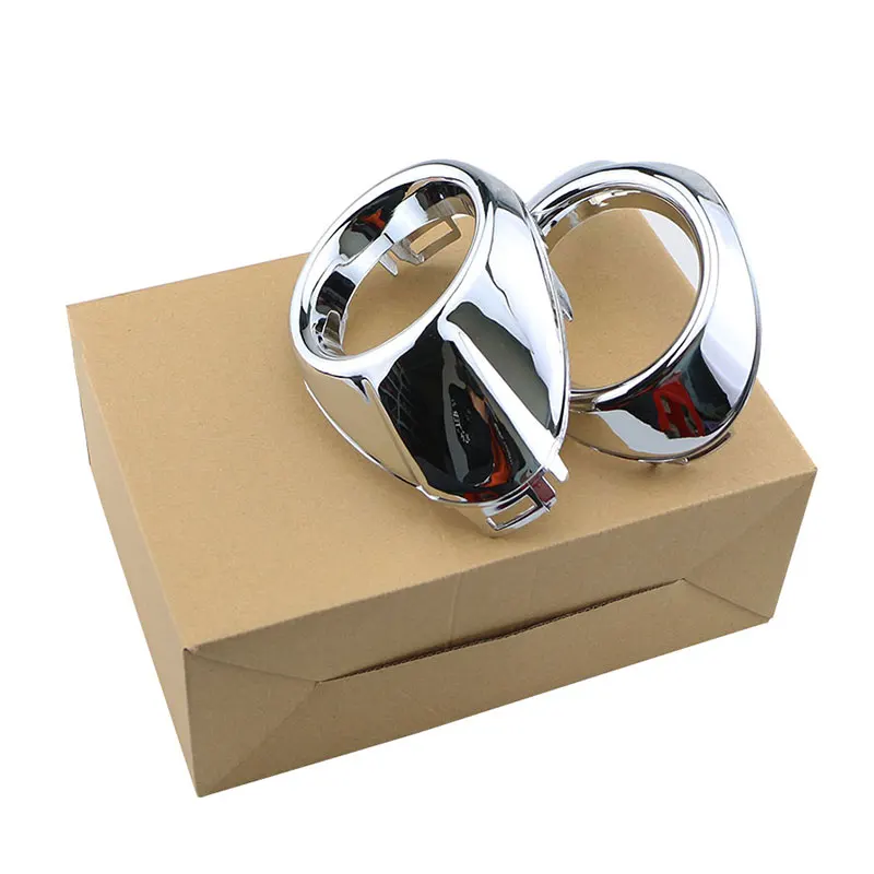 2 قطعة ABS كروم سيارة الجبهة مصابيح الضباب يغطي رئيس أضواء الضباب غطاء ملصق لفورد فوكس 3 MK3 2012 2013 2014 2015 اكسسوارات