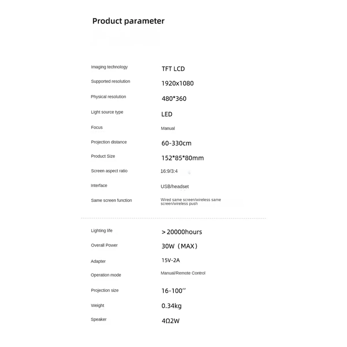 At42 mini projetor 1080p projetores de filmes sem fio 100 polegadas mesma técnica de tela home theater player de vídeo plugue da ue-b