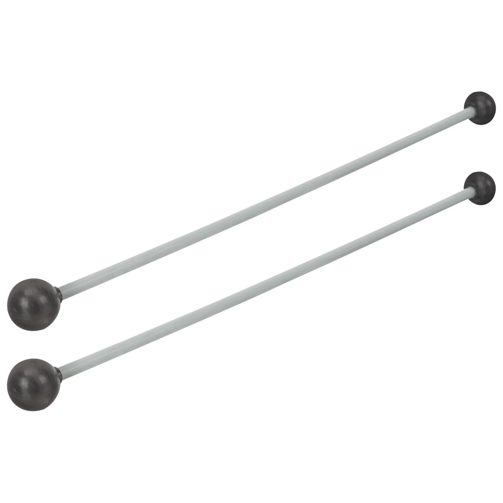 2 unidades de baquetas de xilófono de doble cabeza, portátiles, con cabezal de goma, para marimba, palos de percusión resistentes, universales para práctica musical