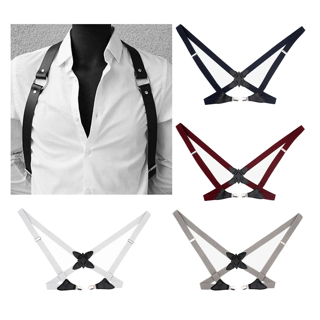 أزياء الرجال النساء السراويل القابلة للتعديل X-الظهر الحمالات مع 4 مقاطع #2