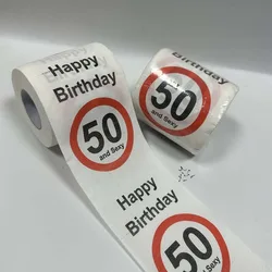 Fun Birthday Toilet Paper - Prank Gift Roll with 50th/40th/30th/18th Birthday Funny Prints Prank Decorations for Party Supplies