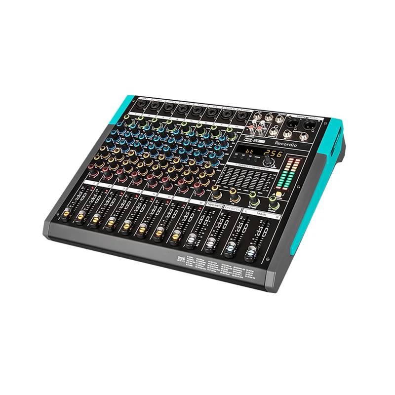 M01K Professional Audio Mixer GAX-PA8 Channel Sound Board Console Mixing Desk System Interface Built-In 256 Reverb Effect EU Plu