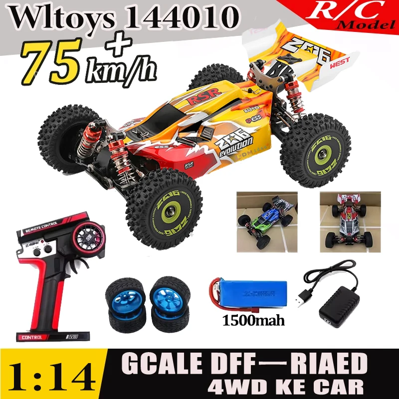 

WLtoys 75 км/ч 2,4G автомобиль с дистанционным управлением бесщеточный 4WD электрический высокоскоростной внедорожный радиоуправляемый гоночный автомобиль 144010 144001 144016