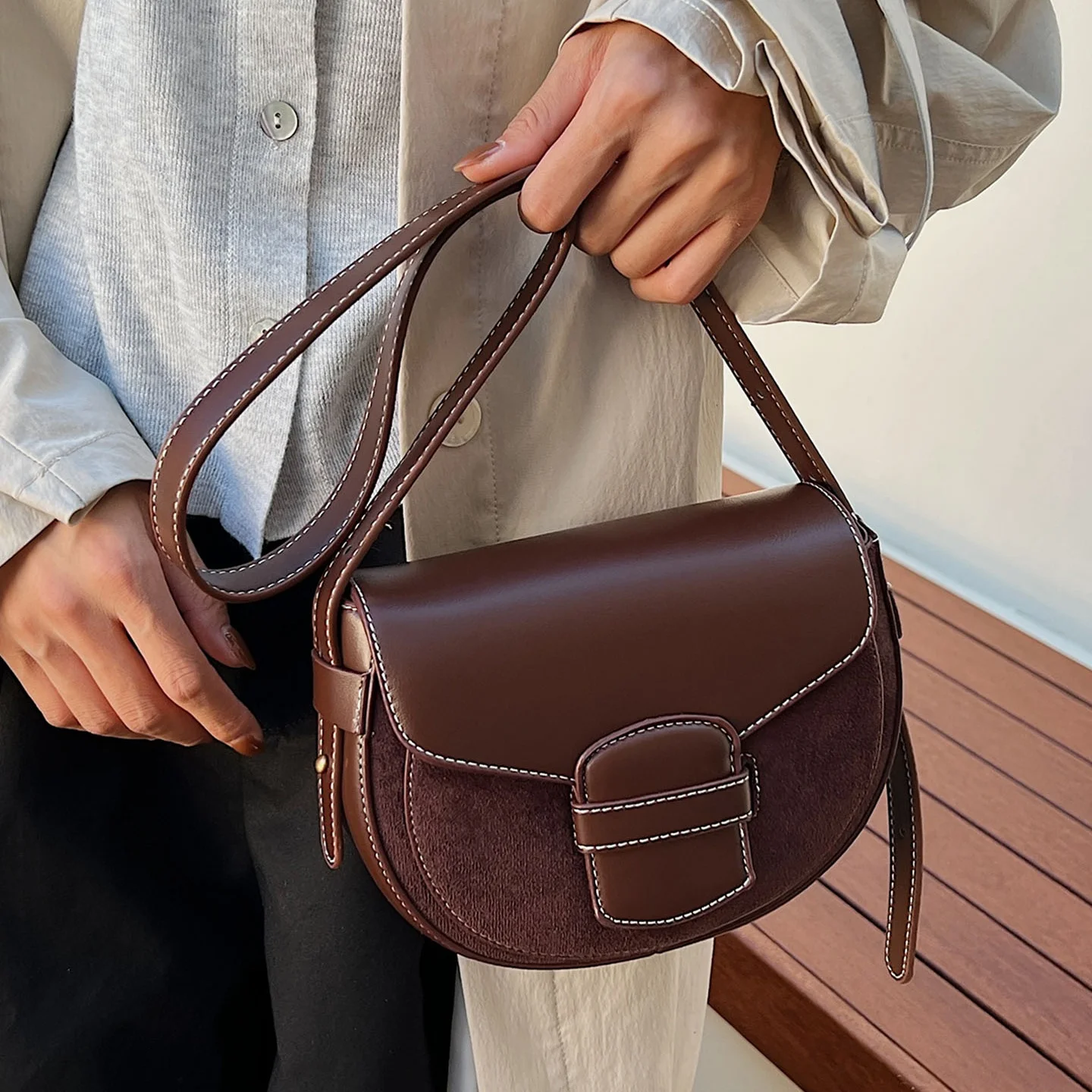 

Винтажная женская сумка-седло из искусственной замши, брендовая роскошная женская сумка на плечо, маленькая круглая сумка, зимний кошелек для телефона bolsas