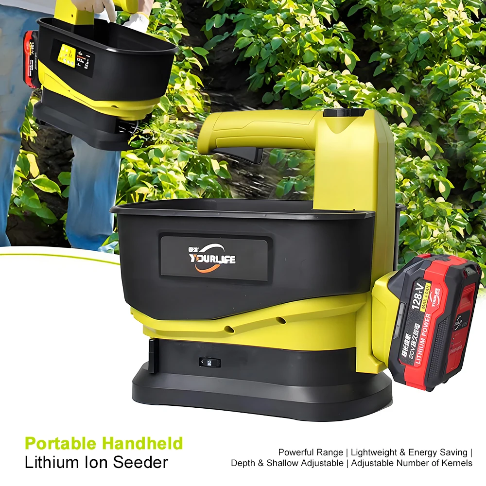 

Ручной портативный автоматический разбрасыватель удобрений, сеялка, беспроводной разбрасыватель удобрений, электрический ручной разбрасыватель, маленькая сеялка