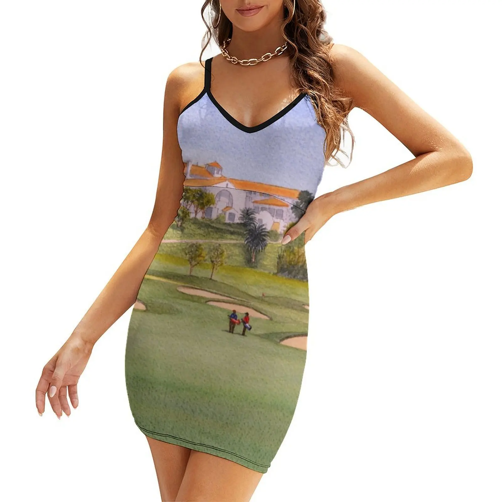 

Riviera Pacific Palisades Golf Course Hole 18 Sling Dress woman dress dress women elegant luxury