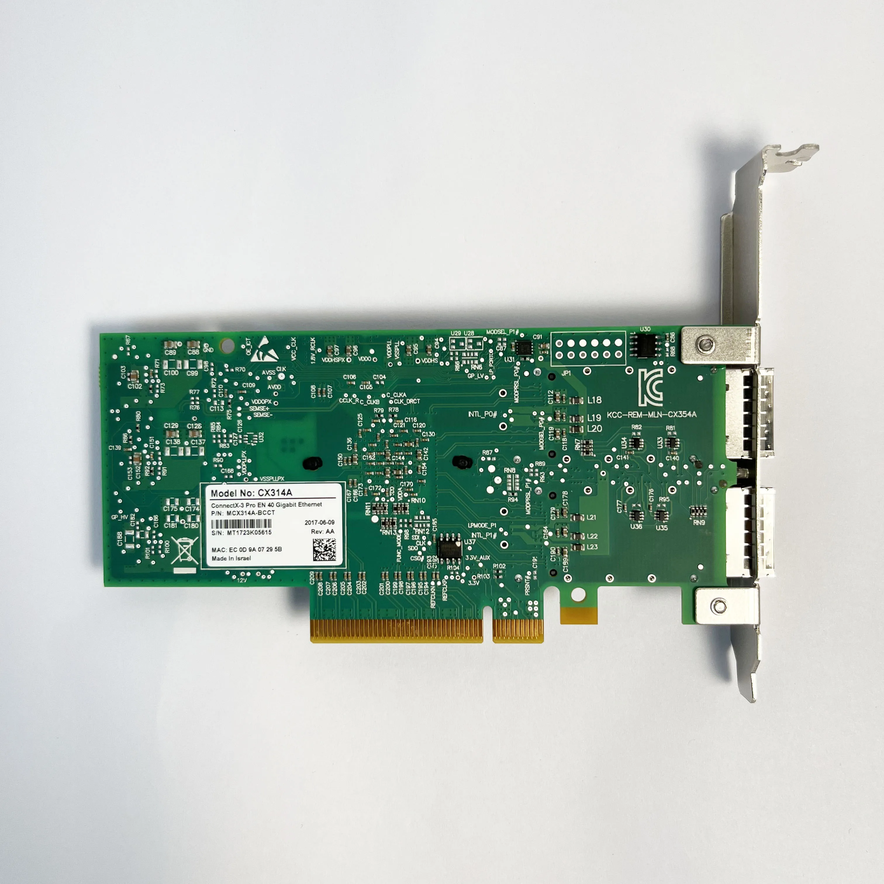 40Gb Ethernet PCIe CX314A MCX314A-BCCT Mellanox ConnectX-3 Pro 40Gb Ethernet 40GbE QSFP + Бесплатная доставка в тот же день отправка