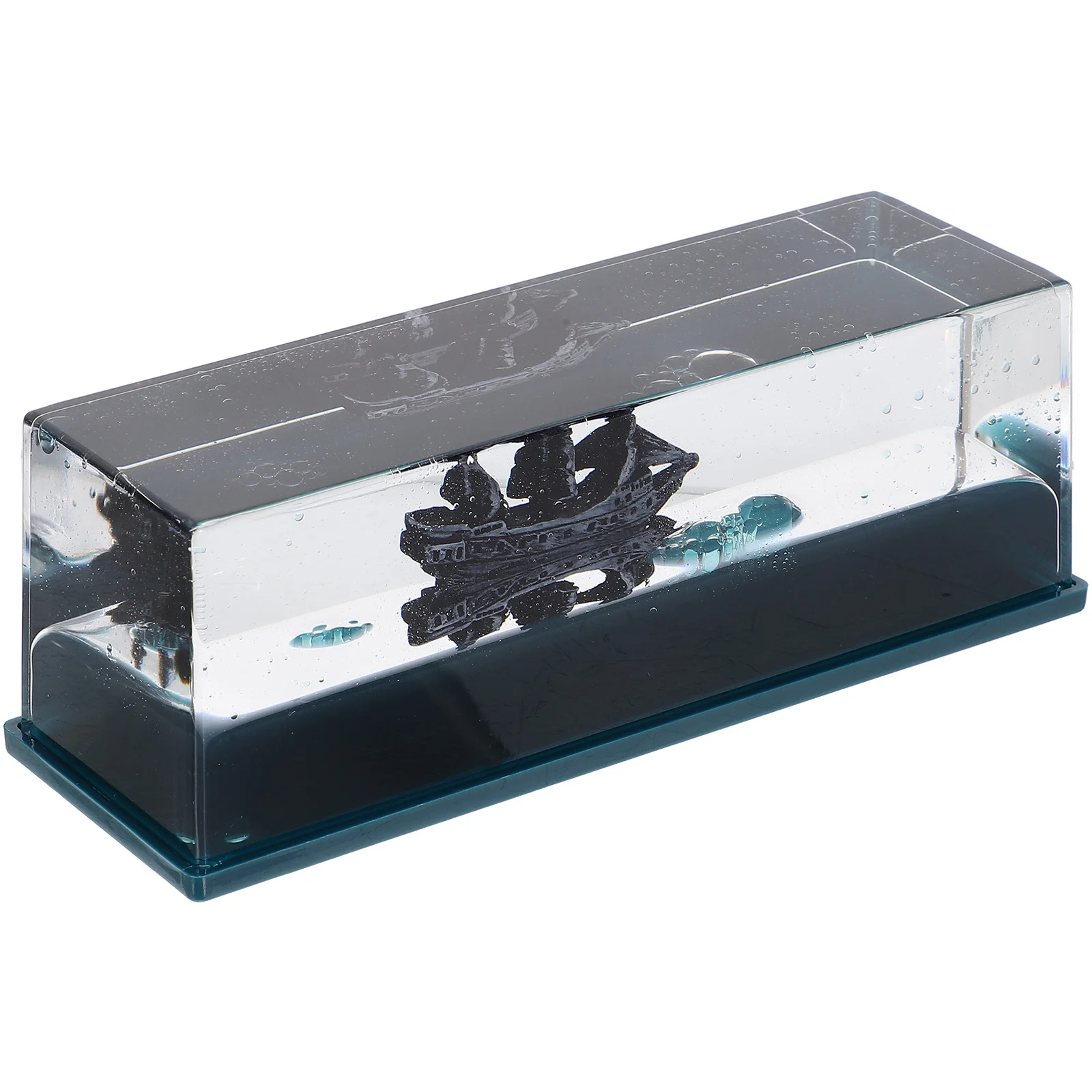 

Fluid Drift Bottle Cruise Ornament Desktop Floating Statue Office Home Decor Anniversary Birthday Gifts for Him Her