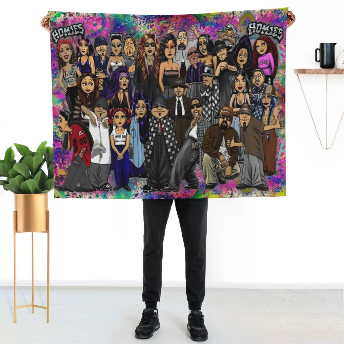 

Lil Homies Throw Blanket Soft Warm Blanket Gift for Grandparents