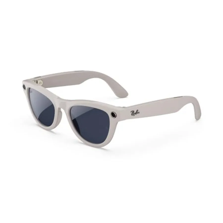 

Smart AI Glasses for Men and Women Ray-Ban Skyler in Shiny Chalky Grey with Transitions Sapphire Lenses 12 MP Ultra-Wide Camera