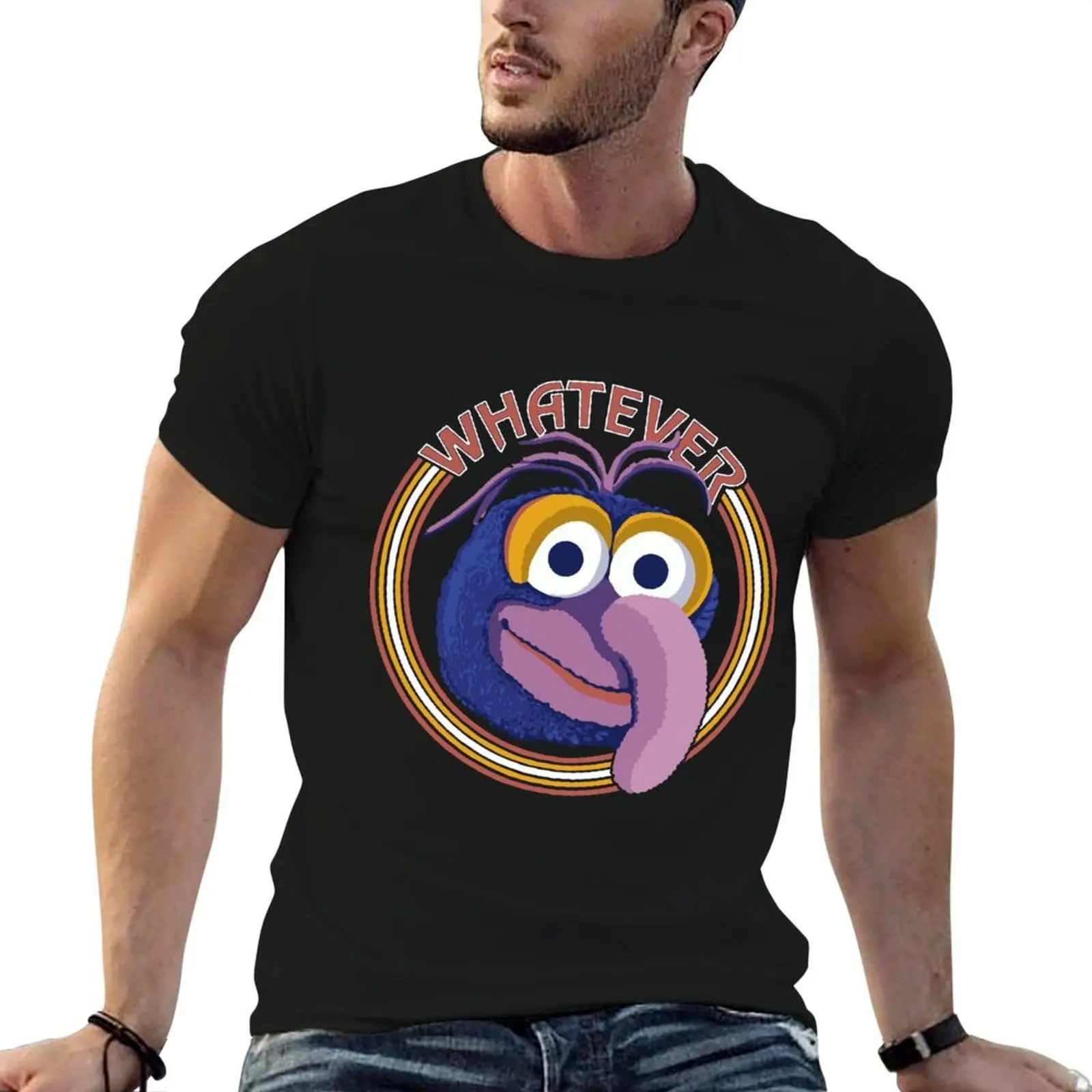 

gonzo whatever T-Shirt black cotton t-shirt plain for man package anime t shirts oversize T-Shirt