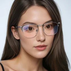 High Quality Metal Frame Myopia Glasses Men Women Transparent Eyeglasses Prescription Student Shortsighted Eyewear -1.0 -2.0