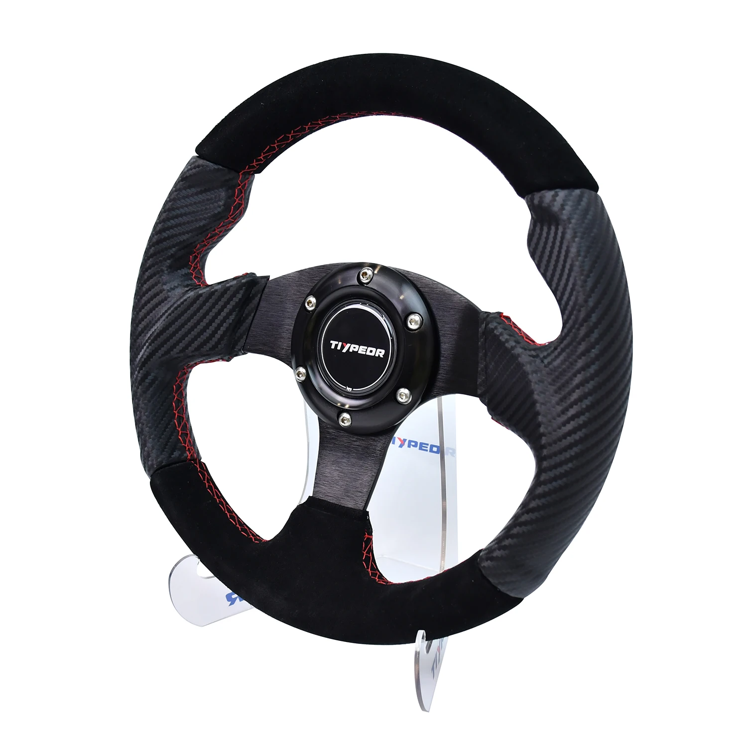 Picture 3: TIYPEOR Jdm Style 280mm Leather Drift Small Steering Wheel for Racing style Japanese Wheel