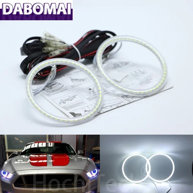 

Ultra Bright SMD White LED Angel Eyes 2600LM 12V Halo Ring Kit Daytime Running Light for Ford Mustang 2015 2016