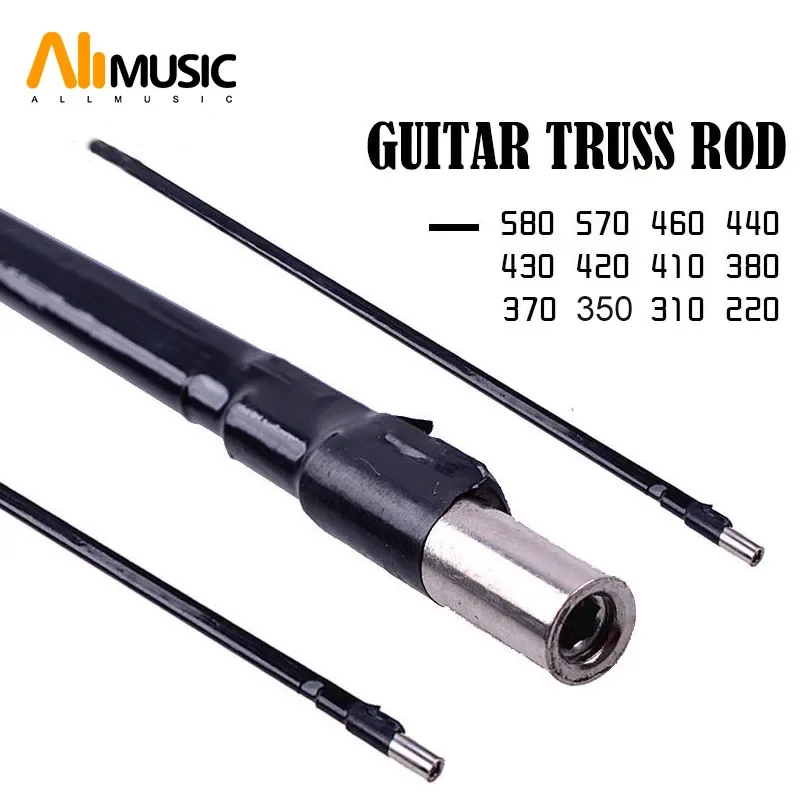 10Pcs Double Way Double Course Guitar Neck Truss Rod A3 Steel Diameter 9mm 220/310/350/370/380/410/420/430/440/460/570/580mm