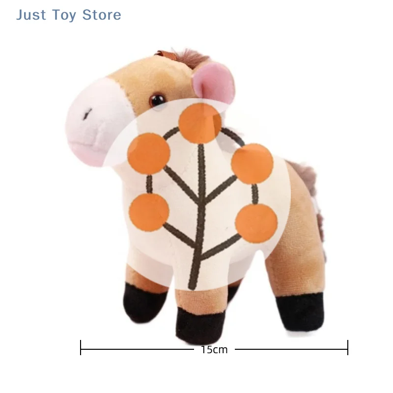 

[JT] 1 шт. Новогодний милый плюшевый брелок-лошадка, мягкая игрушка, маленький пони, подвеска для девочек, брелок для сумки, подарки на день рождения