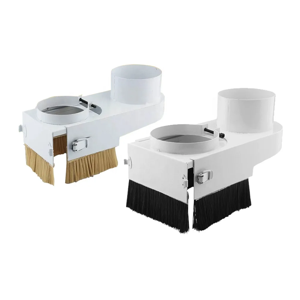 HLTNC Push-pull Vacuum Cover65/70/75/80/85/90/100mm CNC Spazzola per polvere Mandrino Incisione Fresatrice Pulitore Lavorazione del legno per CNC
