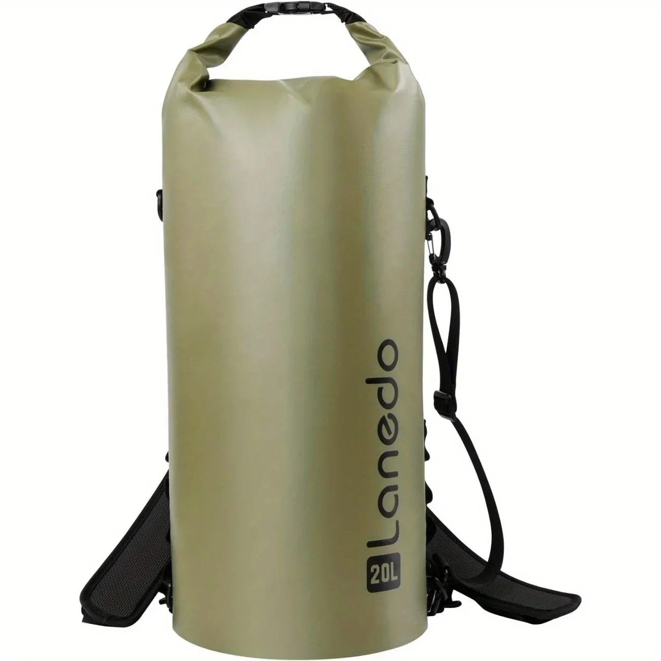 Lanedo Round Barrel Collapsible Backpack Cooler, Waterproof Hands Free Cooler Bag, 24 Hours Cooling, Soft Sided Cooler