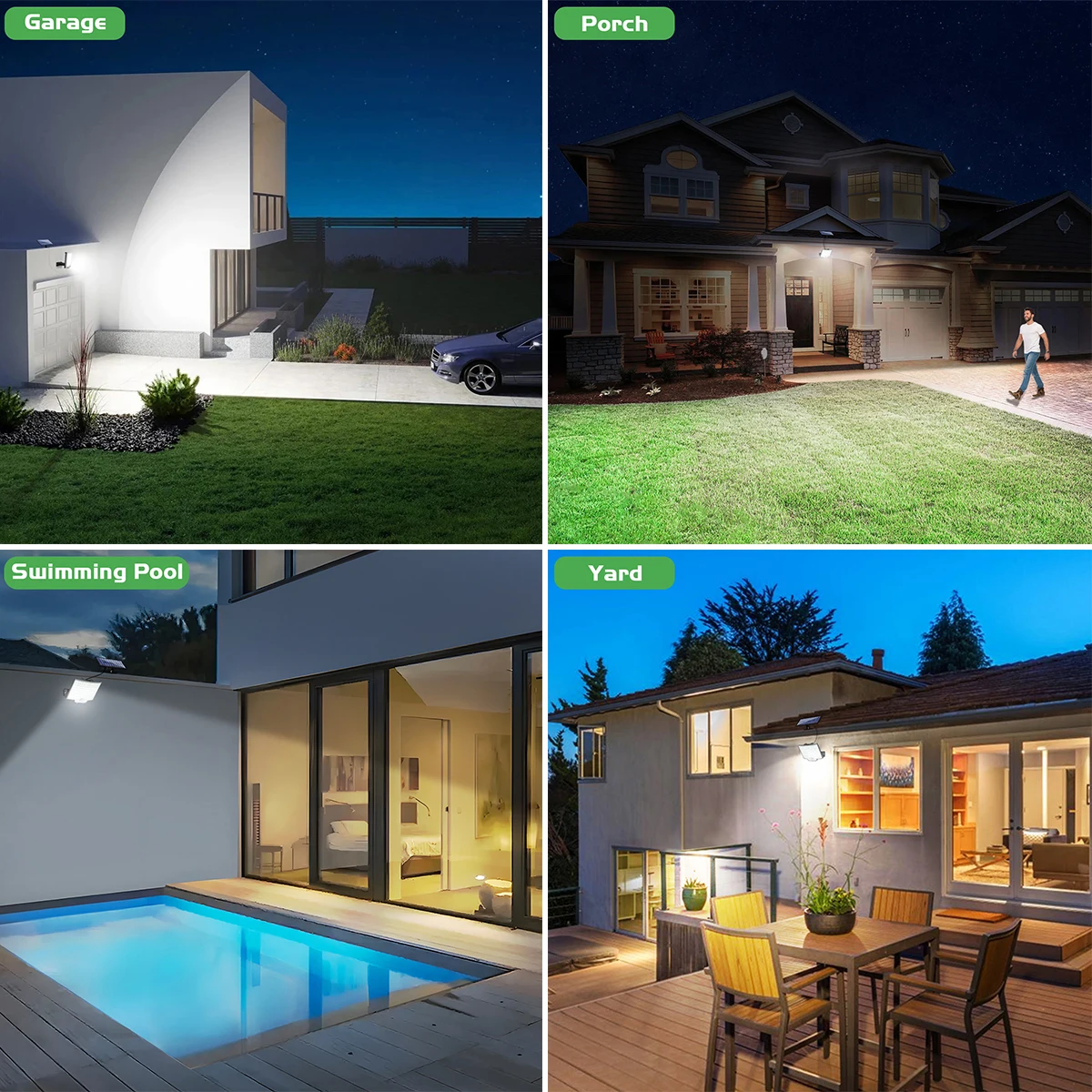 Solar Lights Outdoor 106/122 LED Solar Powered Motion Sensor Flood Lights with Remote Dusk to Dawn Led Solar Security Wall Light