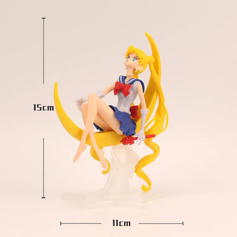 Anime Figuren Kriegerin Mond Hase Puppe Charme Engel Seemann Hase Kawaii PVC Action Modell Kuchen Dekoration Geschenk für Mädchen