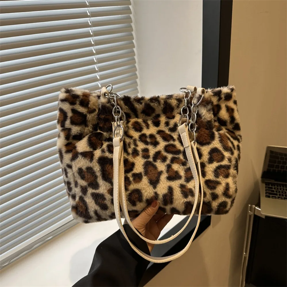 Casual Commuting Bag Hot Sale Trendy Leopard Tote Bag Underarm Bag Lady