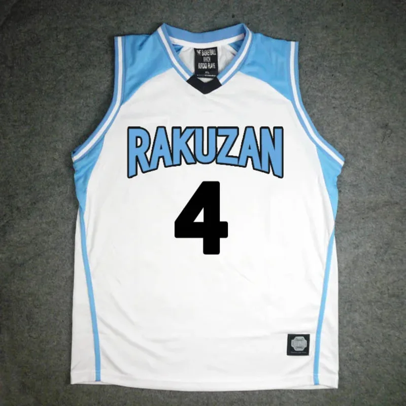 Anime KUROKO'S BASKETBALL Kuroko No Basuke Cosplay Rakuzan School #4 Akashi Seijuro Basketball Jersey Uniform Halloween Costume